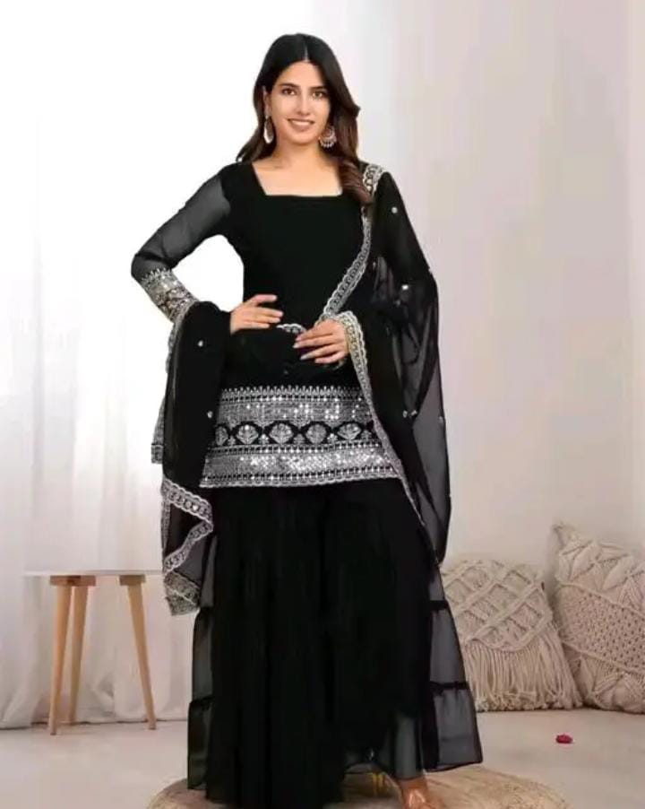 Festive Ethnic Kurti: Black Celebration Wear | Festive Wear