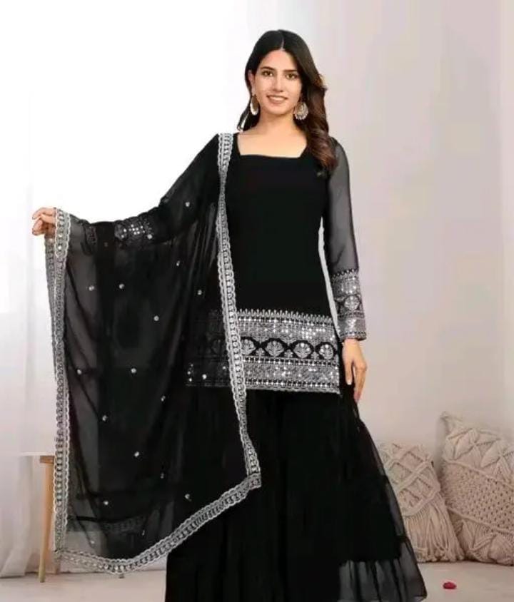 Festive Ethnic Kurti: Black Celebration Wear | Festive Wear
